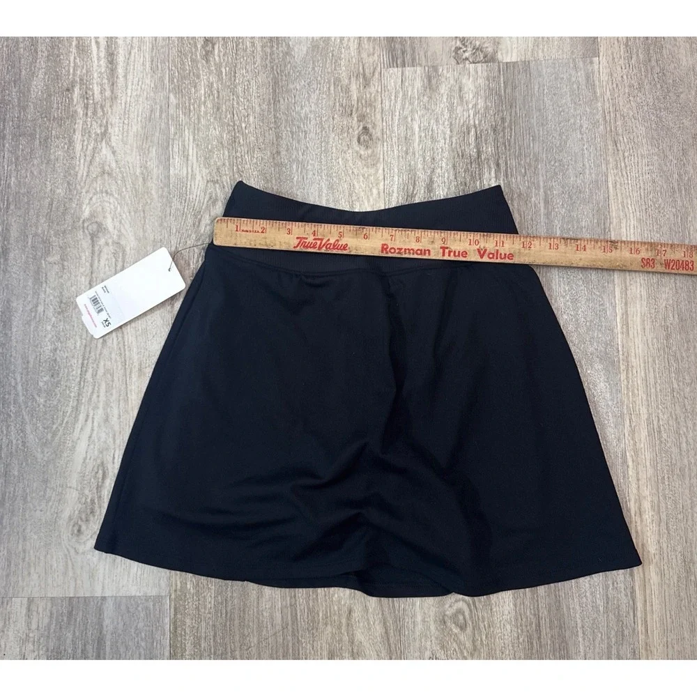 Yogalicious Nudetech Rib & Tonic Skort Black XS Tennis Skirt UPF 50+ SKY4348 NEW